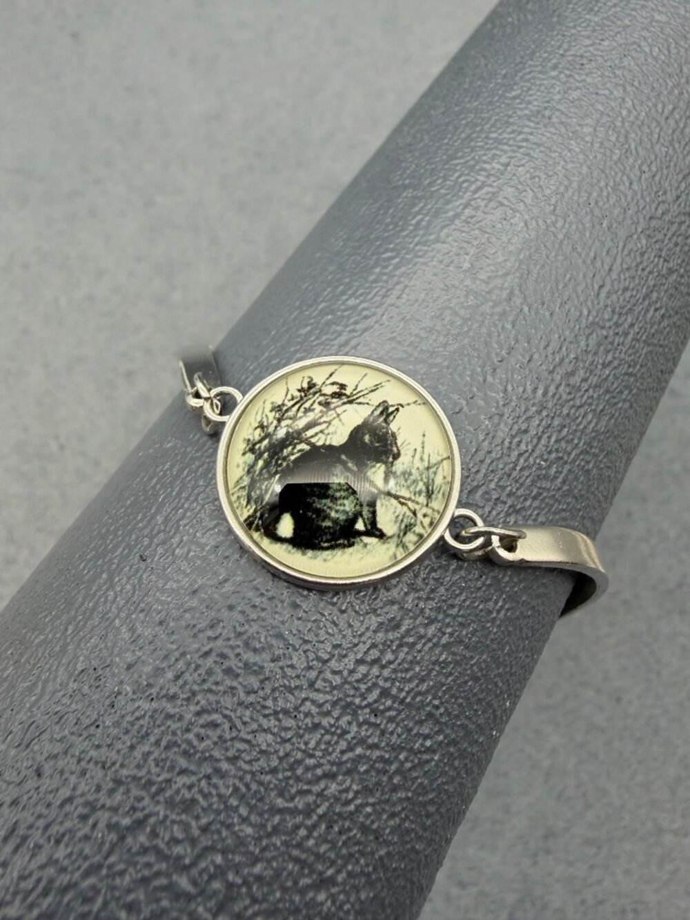 Vintage Rabbit Bracelet 6 In Silver Hare Bunny Adjustable Woodland Charm Nature